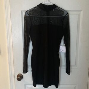 by the way. Black Sheer Long Sleeve Dress